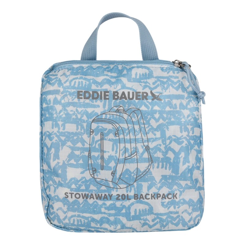 Eddie Bauer Stowaway Packable Backpack-Made from Ripstop Polyester, Blue Fog,