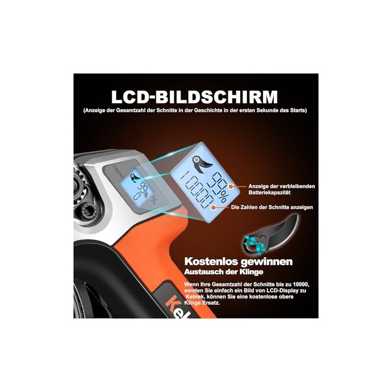 Kebtek 35MM Electric Pruner KTE-35-Body (Bare Tool Machine Only)