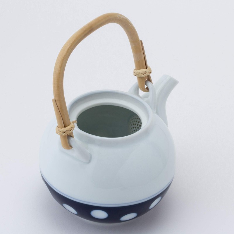 有田焼 丸型土瓶 水玉柄 4号 62496