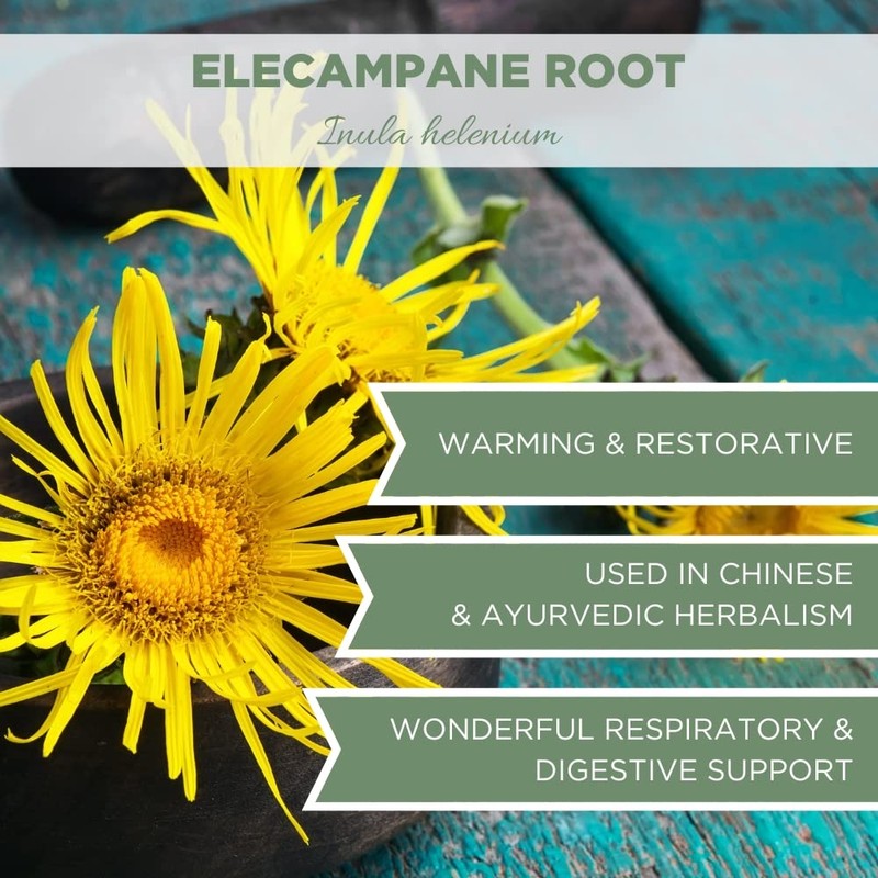 Elanen Naturals Organic Elecampane Root 4 oz. (113g), USDA Certified