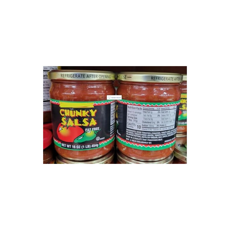 Trader Joe Chunky Salsa Fat Free 16oz 454g (Two Bottles)