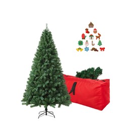 ULICO 4ft Artificial Green Christmas Tree,Premium Spruce Xmas Tree with 450 Branch Tips, Fake Christmas Tree with Foldable Metal Base Stand,Home, Office,Party Decoration