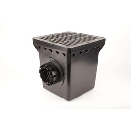 Premium USA Made 12" Inch Outdoor Square Catch Basin Drain Grate Cover - Fits NDS & Most Brands Basin - Fits: All 12" Inch Storm Sewer & Drain Pipe/Fittings 12" Black