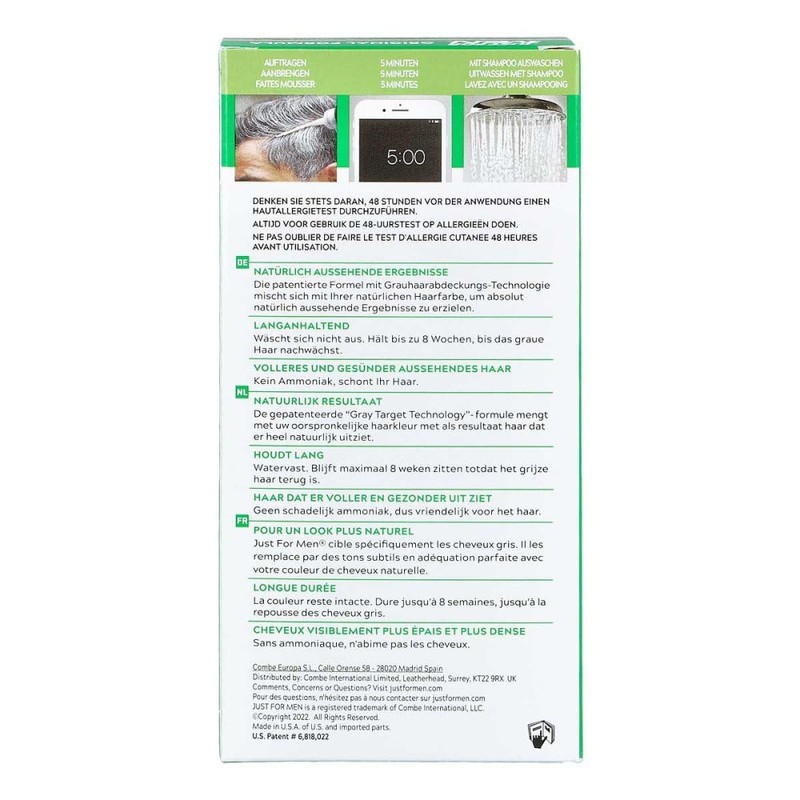 JUST for men Tint Shampoo Medium Brown 60 ml