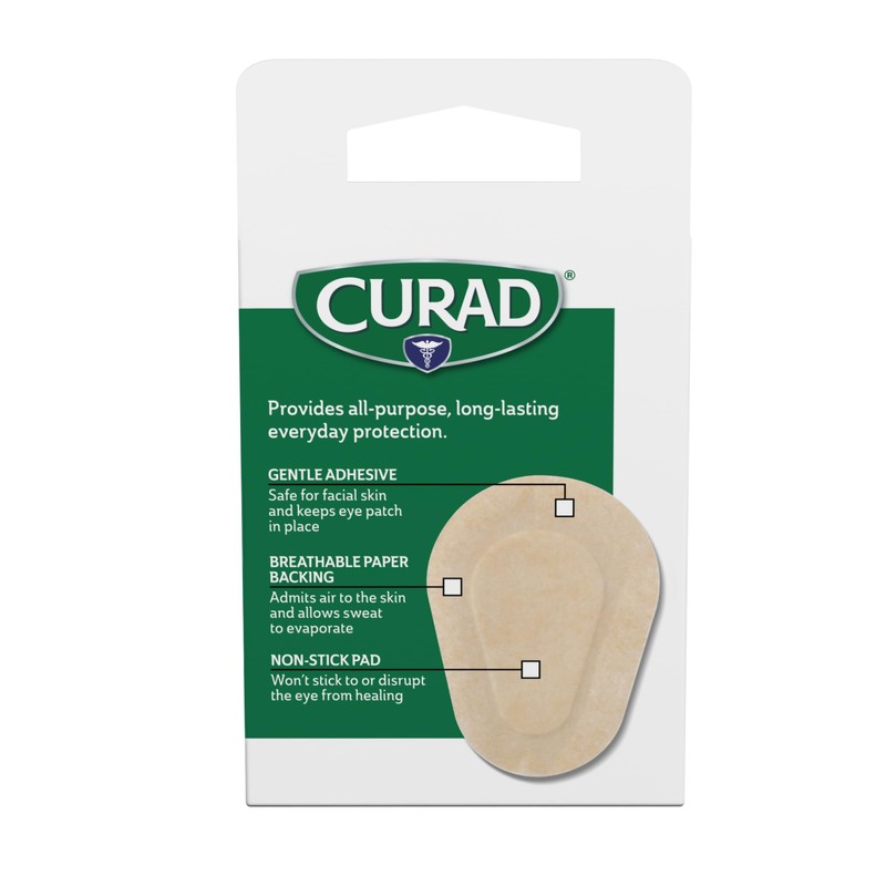 Curad Eye Patch, Non-Woven (Paper), 2 1/4 Inches X 3