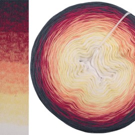 Colour Gradient Yarn, 5, 4 or 3 Ply, Bobbel Wool, Crochet, Knitting, Gradient Yarn (Paper Plane - Granite Outside, Triple - 150 g/750 m)