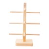 Wooden Glasses Stand, 3 Pair Glasses Holder Stand Sunglasses Organizer