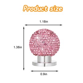 Mandark Bling Car Engine Start Button Sticker, Crystal Rhinestone Vehicle Push to Start Stop Button Decal, Sparkling Auto Key Ignition Knob Starter Accessories, Universal for Most Cars (Pink)