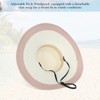 LY4U Women's Beach Sun Straw Hat with Chin Strap, Floppy