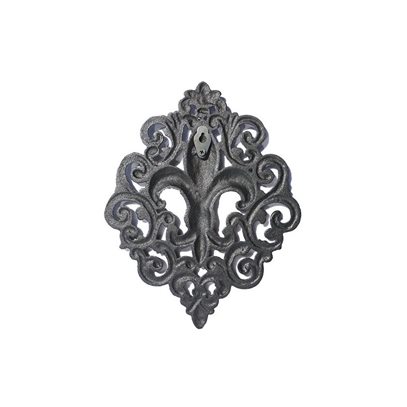 Lulu Decor, Cast Iron Fleur De Lis Decoration Plaque (Plaque)