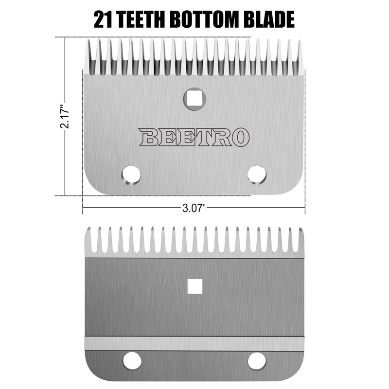 BEETRO 19 and 21 Teeth Horse Shears Replacement Blades, Professional