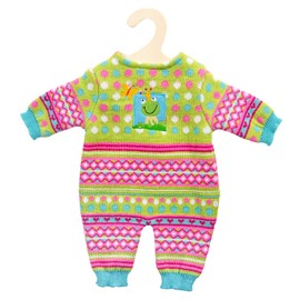 Heless 2666 - Strickstrampler für Puppen, Froschi, Größe 35 - 45 cm