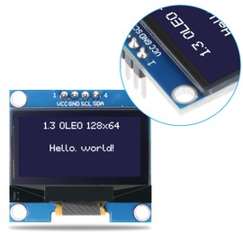APKLVSR 3 x 1.3 Inch OLED Display I2C 128 x 64 Pixel I2C Screen Display Module, OLED Display Module for Arduino (White Sign)