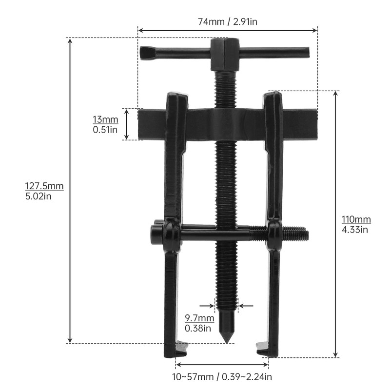 OriGlam Two Jaw Bearing Puller, Adjustable 2 Jaws Gear Remover