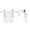 DIYHD 13FT Sliding Library Ladder Hardware Kit,Rustic Black Home Office
