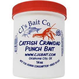 CJ's Catfish Punch Bait - Catfish Fishing Attractant with 5 Flavor Options (Monster, Minnow, Shad, Crawdad, Wild Hopper) – Perfect for Freshwater Catfishing (Crawdad, 14 Ounce)