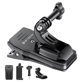 K&F Concept Gopro Base Mount, Clip Mount, 360° Rotation, Compatible with Gorpo/Action, Backpack Clip Mount, Quick Clip Mount, Smartphone Clip, Gopro12, 11, 10, 9, 8, 7, Accessories, Action 4/3,
