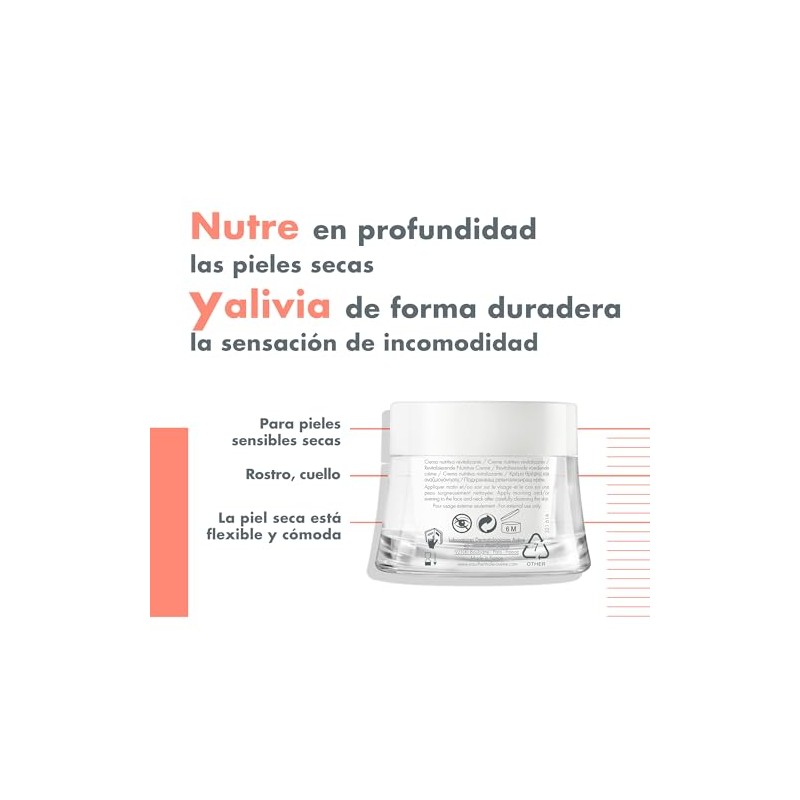 AVENE, Crema facial nutritiva, revitaliza, calma y suaviza, para piel