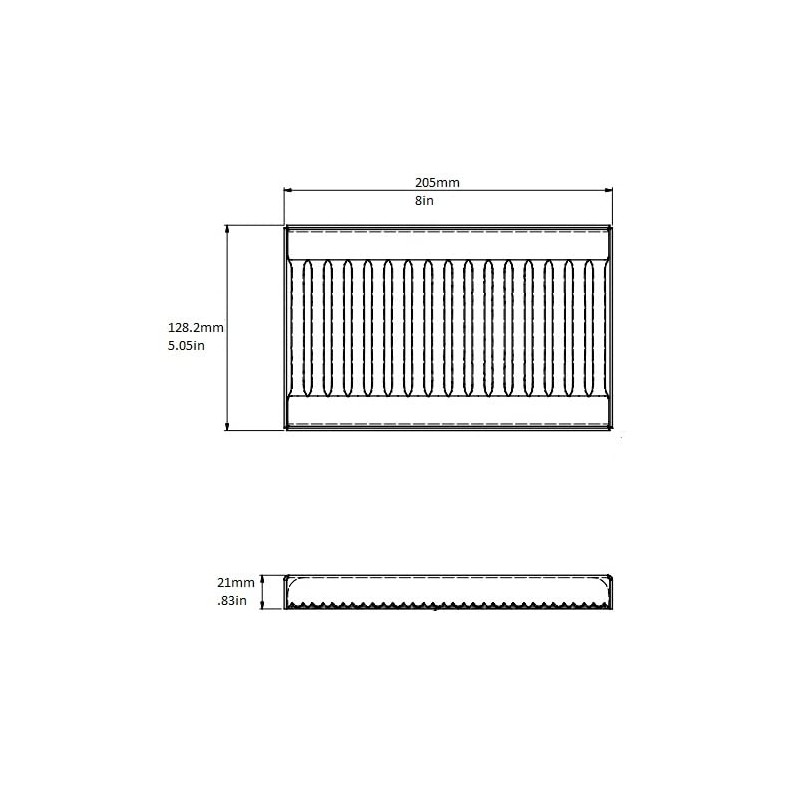 Rattleware Medium-Duty Aluminum Drip Tray 8″×5″×0.75″ with Removable Grate –