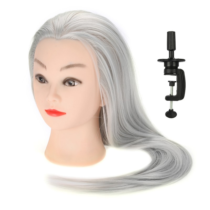 2 Colors Practice Head Mannequin Dolls Hair Salon Cosmetology Hairdressing