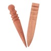 DOITOOL 2Pcs Leather Burnishing Tool Ergonomic Wooden Edge Burnisher for