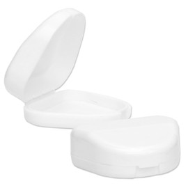 2 x Slim Dental Retainer Case, Pink, Blue or White (2 x White)