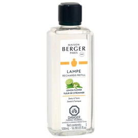 MAISON BERGER - Lemon Flower - Lampe Berger Fragrance Refill for Home Fragrance Oil Diffuser - Air Freshener - 16.9 Fluid Ounces - 500 milliliters