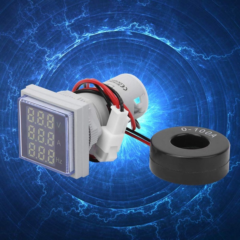 HURRISE 3-in-1 Digital Multimeter AC 60-500V 0-100A Voltage Current Frequency