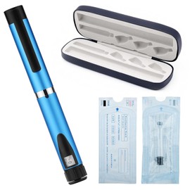 60 Unit Reusable Research Pen Injector with Protect Case and 2Pcs 3ml Cartridges (Blue)