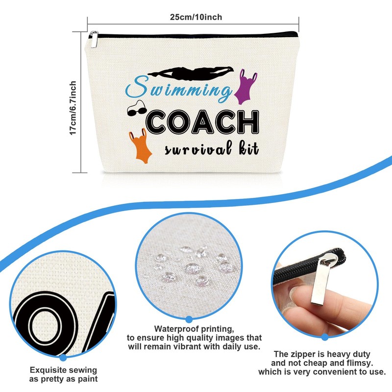 Swimming Coach Gifts Swim Coach Teacher Makeup Bag Swimming Gifts