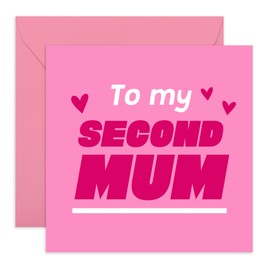 Central 23 Step Mum Birthday Card - To My Second Mum - Heartfelt Greeting Cards For Nan Auntie Godmother - Mothers Day Card - Gifts For Her - Comes With Stickers