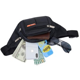 Bumbags and Fanny Packs for Running Hiking Waist Bag Outdoor Sport Hiking Waistpack for Women Men (Black)