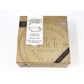 Verano Spanish Ceramics Wildly Kitchen Dining Petite Gratin Side Dish Serving Set - Set of 4 in Cream