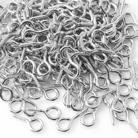 HappyHome 100pcs Heaton Hardware Screw Heaton Accessories Hardware Handmade Craft DIY Craft Parts (Silver 7x15)