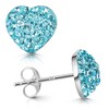 MATERIA by Matthias Wagner Crystal Heart Stud Earrings Silver 925