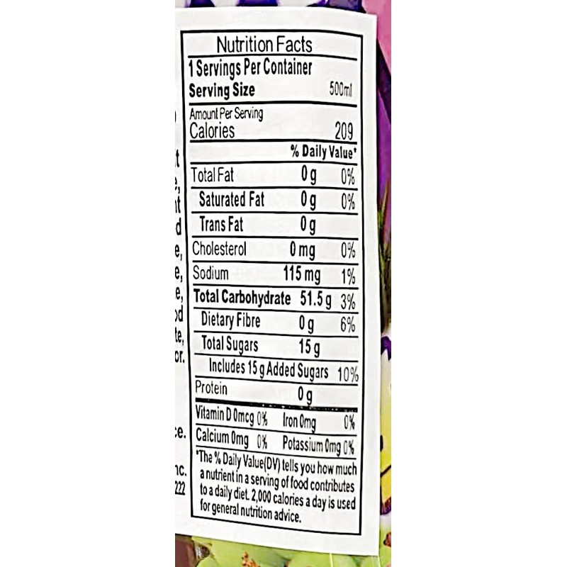 Ice Black Tea Drink, Tropical Fruits Flavor,500mL,6 Bottles