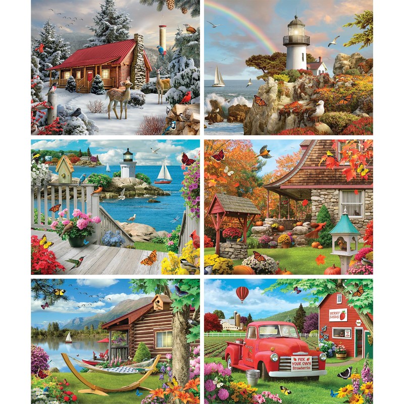Bits and Pieces – 6-in-1 Jigsaw Multi-Pack - 300, 500,