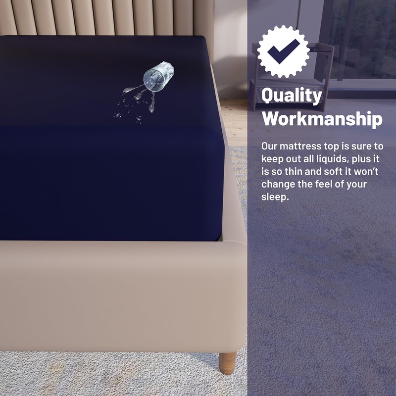 Wayton, 5-Inch Medium Firm Water Resistance Nylon Vinyl Foam Mattress,