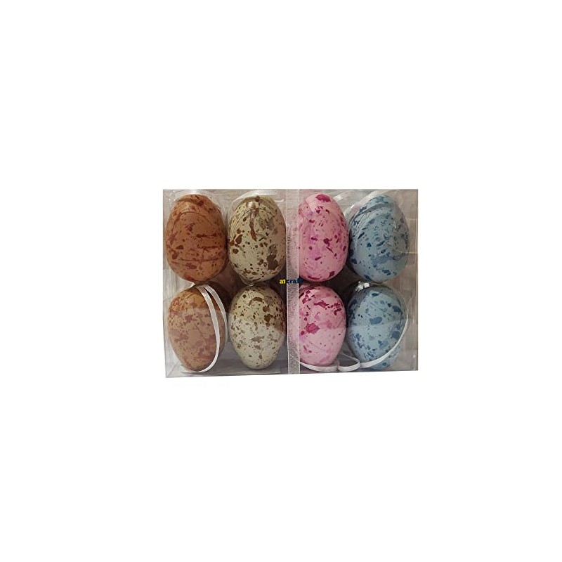 A1 Craft 16 PCS Easter Hanging Eggs Tree Ornaments Pastel