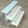 DJRV.com 10-inch White 3-Tier Riser Display Stand Shelf Figurine and
