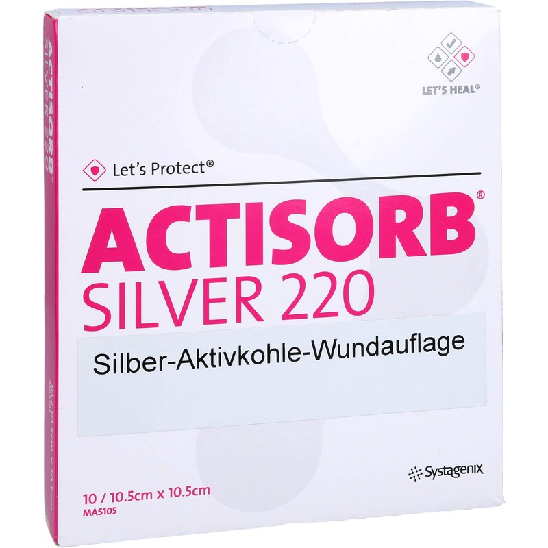 ACTi Sorb 220 Sterile Compresses 10 Pieces Silver 10,5x10,5 cm