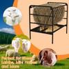 WYJREES Hay Feeder for Goat, 35 Gallon Heavy-Duty Livestock Feeder