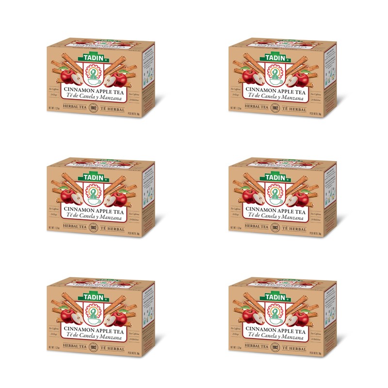 Tadin Cinnamon Apple Tea, Herbal Tea, Caffeine Free Tea, Decaf