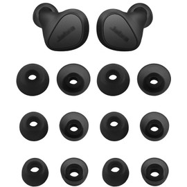 Rqker Ear Tips Compatible with Jabra Elite 3 in Ear Earbuds, 6 Pairs S/M/L Size Replacement Ear Tips Earbud Covers Eartips Compatible with Jabra Elite 3, S/M/L (Grey)