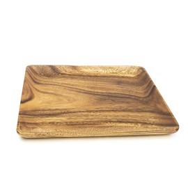 Yandoc Wooden Serving Plate, Square, Made of Wood, Fair Trade (30 cm)