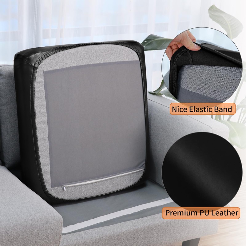 YISUN Waterproof PU Leather Couch Seat Covers, Stretch Individual Seat