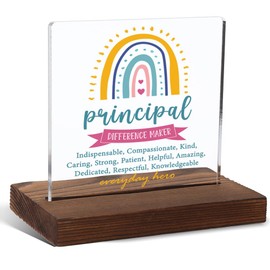 Principal Appreciation Gift, Inspirational Difference Maker Gift for Principal, Thank You Gifts for School Principal, 4x4 Inch Acrylic Plaque, HSJ81