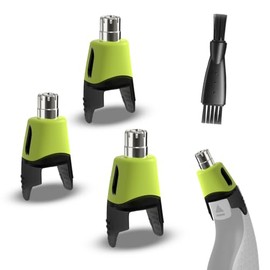 GORLENT 3Pcs Nose Trimmer Replacement Head Attachment for One Shaver Blades QP Series, Professional Stainless Steel Precision Blades, Safe and Efficient Nose & Facial Detail Trimming