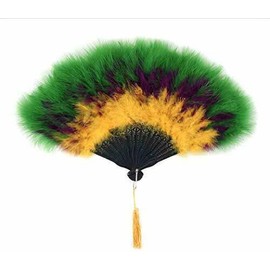 Zucker Feather - Marabou Fan - Mardi Gras