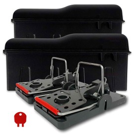 Roshield Rat Trap Killer Box - Easy to Set Safety Box for Home, Shed & Garage Control & Treatment (Professional Quality, Pack of 2)